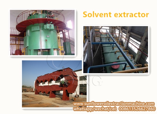 Solvent extractor for sunflower oil extraction plant