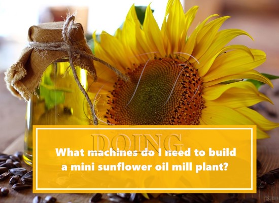 What machines do I need to build a mini sunflower oil mill plant?