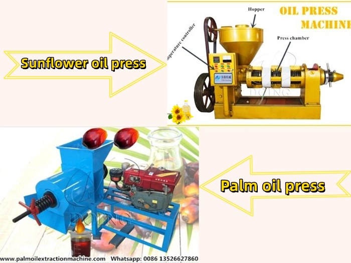 Sunflower oil expeller and a palm oil expeller.jpg