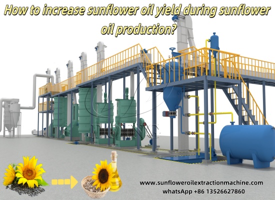 How to increase sunflower oil yield during sunflower oil production?