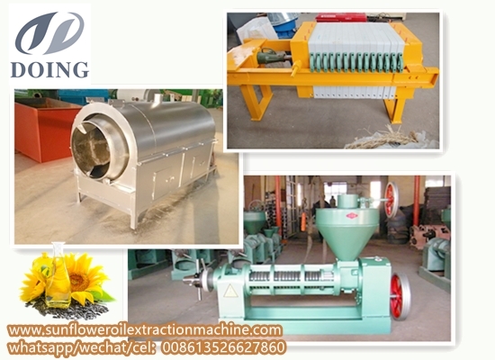 Small scale sunflower seeds oil pressing plant