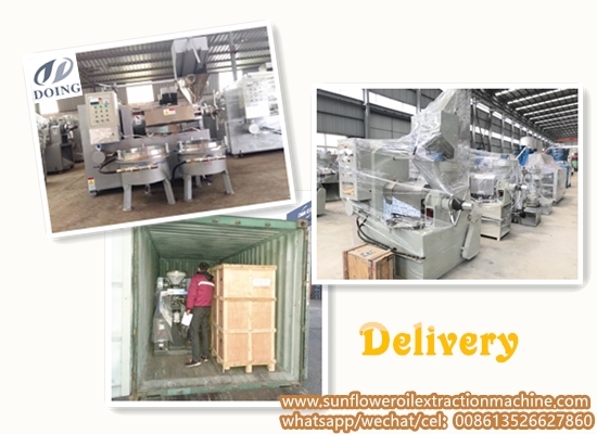 A cold pressed sunflower oil press machine is ready to delivery to Kenya