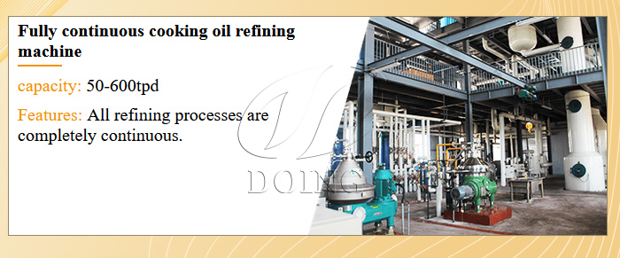 Fully continuous type cooking oil refining machine