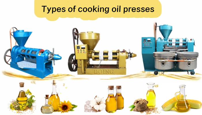 Types of cooking oil making machine