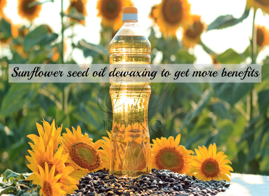 Why does sunflower seed oil need to be dewaxed?