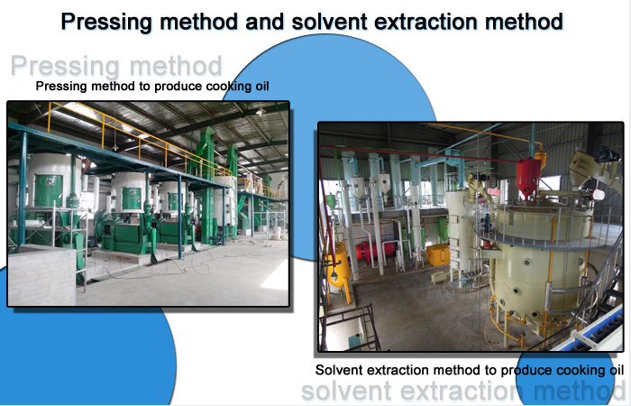 Physical pressing and chemical solvent get sunflower oil