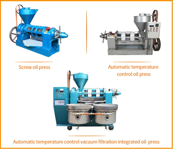 Different types of sunflower oil presses