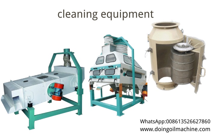 cleaning machines in the cooking oil making process