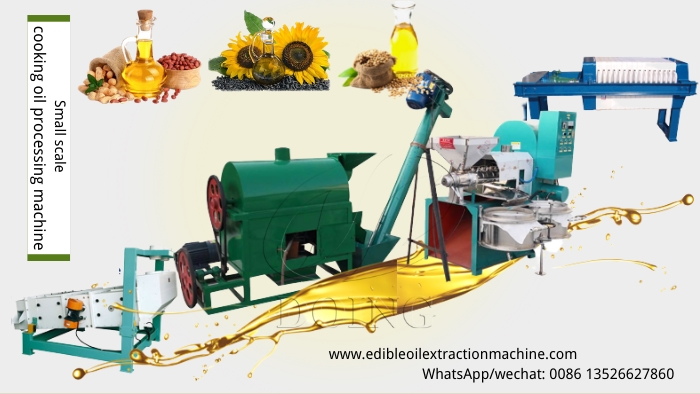 Sunflower oil production process flow